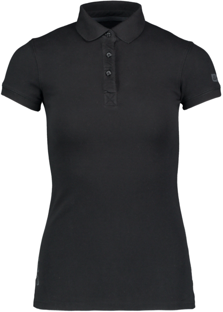 Damen Elastisches Poloshirt schwarz STANDY